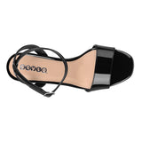 SANDALIAS DAMA STYLO 17301 CHAROL NEGRO