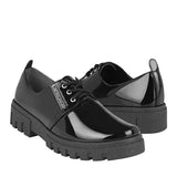 ZAPATOS CASUALES DAMA STYLO 12165 CHAROL NEGRO