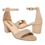 SANDALIAS DAMA STYLO 3008 GLITTER ORO