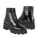 BOTINES CASUALES DAMA STYLO 4141 CHAROL NEGRO