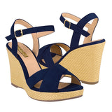 SANDALIAS DAMA STYLO 9021 SUEDE AZUL