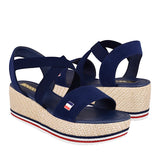 SANDALIAS CASUALES PARA DAMA STYLO 6000 SUEDE AZUL