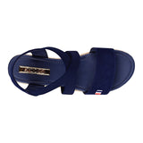 SANDALIAS CASUALES PARA DAMA STYLO 6000 SUEDE AZUL