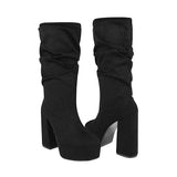 BOTAS DAMA STYLO 8300 SUEDE NEGRO