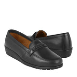 Mocasines Stylo para mujer piel negro 6000