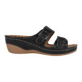 SANDALIAS DAMA CONFORT FIT 19613 SIMIPIEL NEGRO