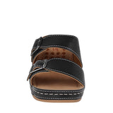 SANDALIAS DAMA CONFORT FIT 19613 SIMIPIEL NEGRO