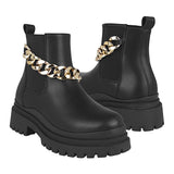 BOTINES DAMA VIA URBANA IK109 SIMIPIEL NEGRO