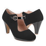 TACONES DAMA STYLO 720 SUEDE NEGRO