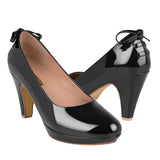 TACONES DAMA STYLO 721 CHAROL NEGRO