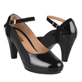 TACONES DAMA STYLO 722 CHAROL NEGRO