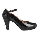 TACONES DAMA STYLO 722 CHAROL NEGRO