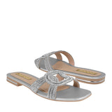 SANDALIAS DAMA STYLO 1310 TEXTIL PLATA
