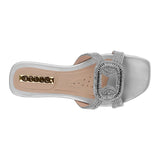 SANDALIAS DAMA STYLO 1310 TEXTIL PLATA