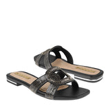 SANDALIAS DAMA STYLO 1310 TEXTIL NEGRO