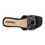 SANDALIAS DAMA STYLO 1310 TEXTIL NEGRO