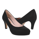 TACONES DAMA STYLO 151 SUEDE NEGRO