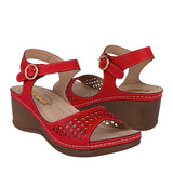 SANDALIAS DAMA STYLO 3607 SIMIPIEL ROJO