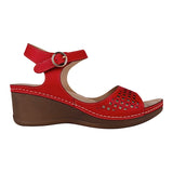 SANDALIAS DAMA STYLO 3607 SIMIPIEL ROJO