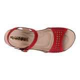 SANDALIAS DAMA STYLO 3607 SIMIPIEL ROJO