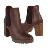 BOTINES DAMA STYLO 5000 SIMIPIEL CAFÉ
