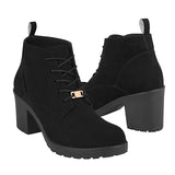 BOTINES DAMA STYLO DZ-509 SUEDE NEGRO