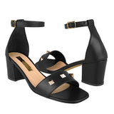 SANDALIAS DAMA STYLO 8021 SIMIPIEL NEGRO