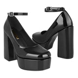 TACONES DAMA STYLO 8030 CHAROL NEGRO