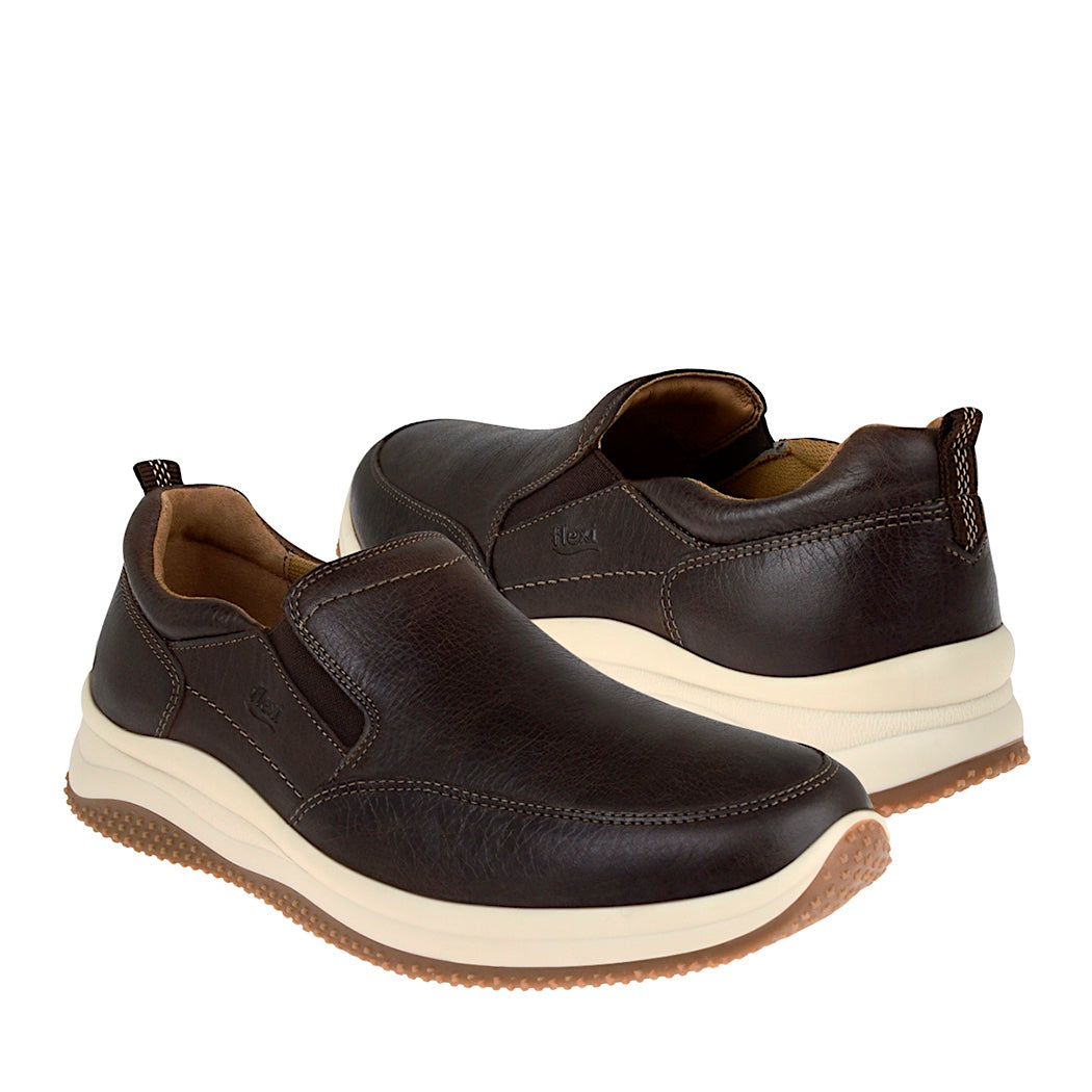 MOCASINES CABALLERO FLEXI 410703 PIEL CAFÉ – Stylo México