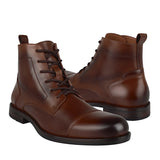 BOTINES CASUALES CABALLERO STYLO 1402-1 PIEL CAFÉ