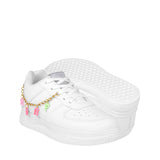 TENIS CASUALES NIÑA MISS PINK CROACIA SIMIPIEL BLANCO