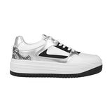 TENIS CASUALES DAMA CLASBEN CAMELIA SIMIPIEL BLANCO/NEGRO