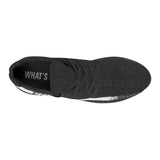 Tenis casuales What´s Up para hombre textil negro 170322