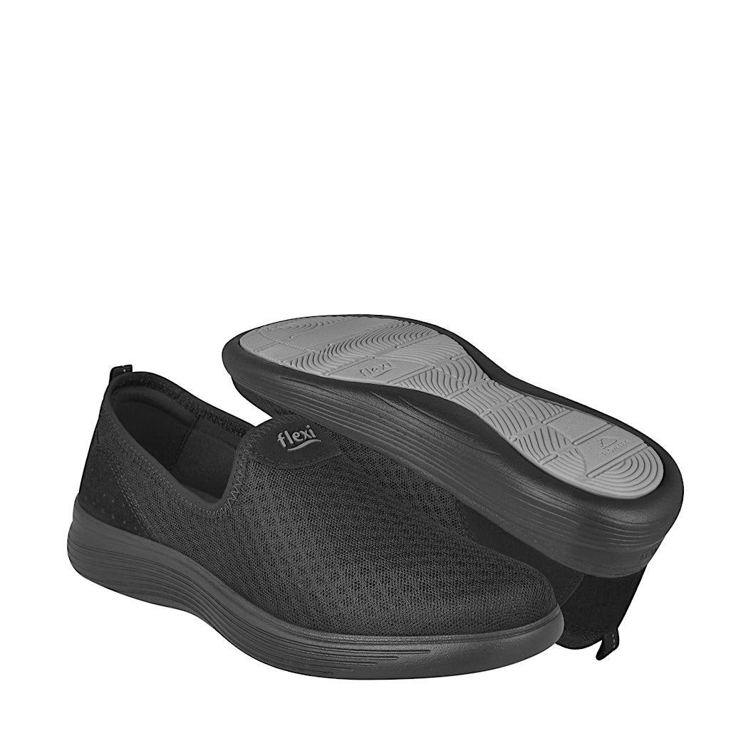 TENIS CASUALES PARA DAMA FLEXI 104901 TEXTIL NEGRO – Stylo México