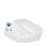 TENIS CASUALES DAMA STYLO 7088 SIMIPIEL BLANCO